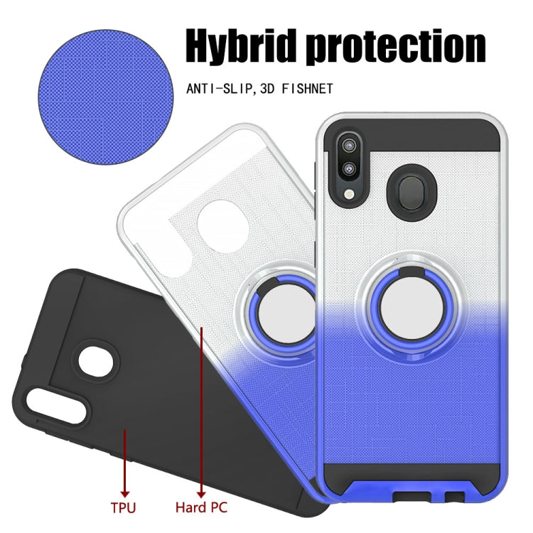 For Galaxy M20 2 In 1 PC + TPU Protective Case with 360 Degrees Rotate Ring Holder