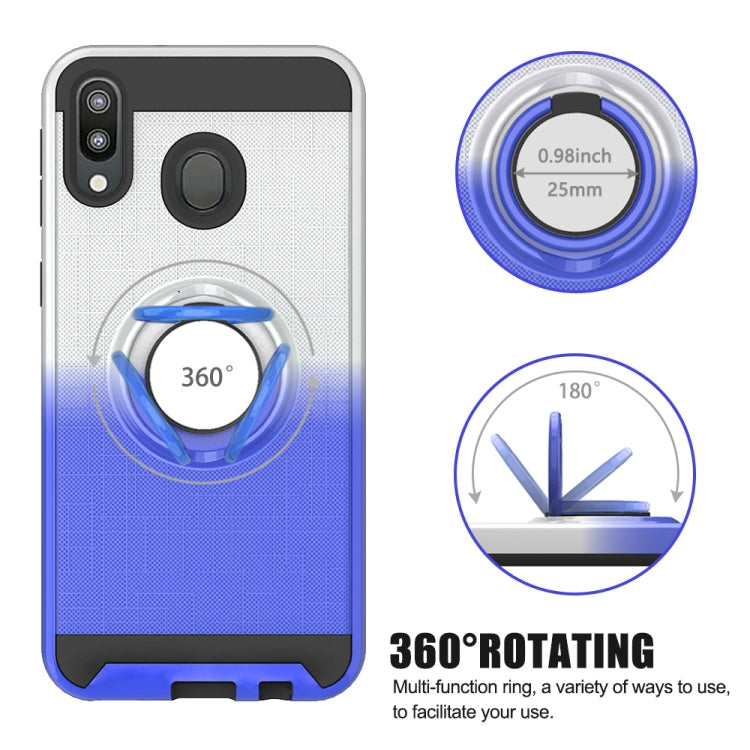 For Galaxy M20 2 In 1 PC + TPU Protective Case with 360 Degrees Rotate Ring Holder