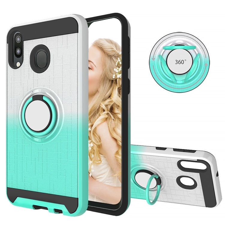 For Galaxy M20 2 In 1 PC + TPU Protective Case with 360 Degrees Rotate Ring Holder