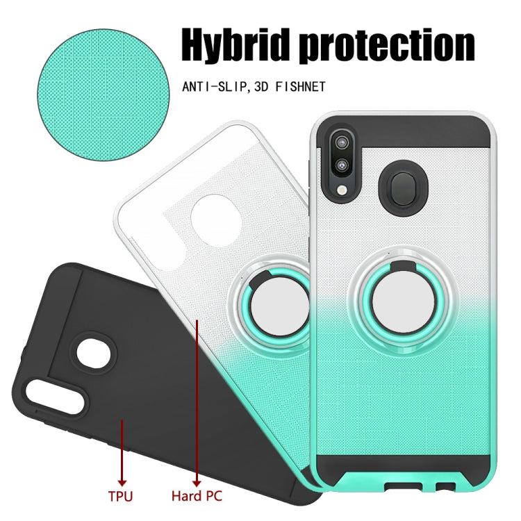 For Galaxy M20 2 In 1 PC + TPU Protective Case with 360 Degrees Rotate Ring Holder