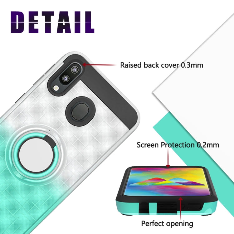 For Galaxy M20 2 In 1 PC + TPU Protective Case with 360 Degrees Rotate Ring Holder