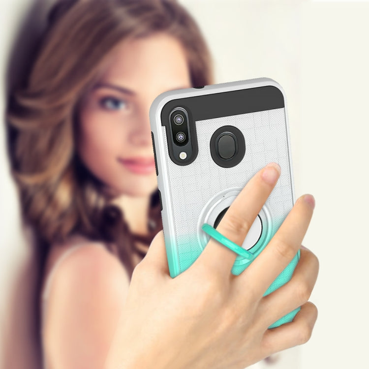 For Galaxy M20 2 In 1 PC + TPU Protective Case with 360 Degrees Rotate Ring Holder