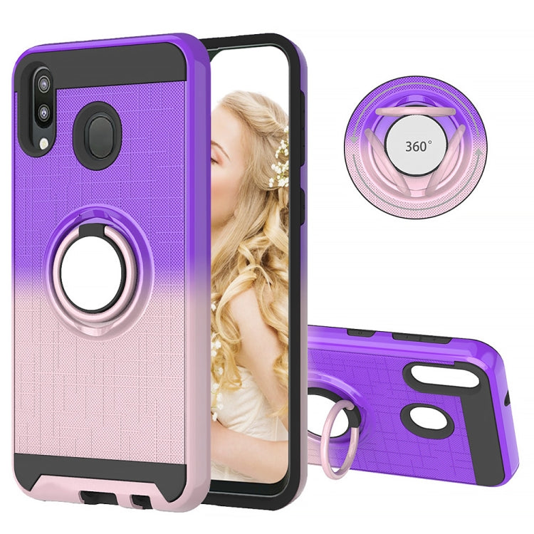 For Galaxy M20 2 In 1 PC + TPU Protective Case with 360 Degrees Rotate Ring Holder