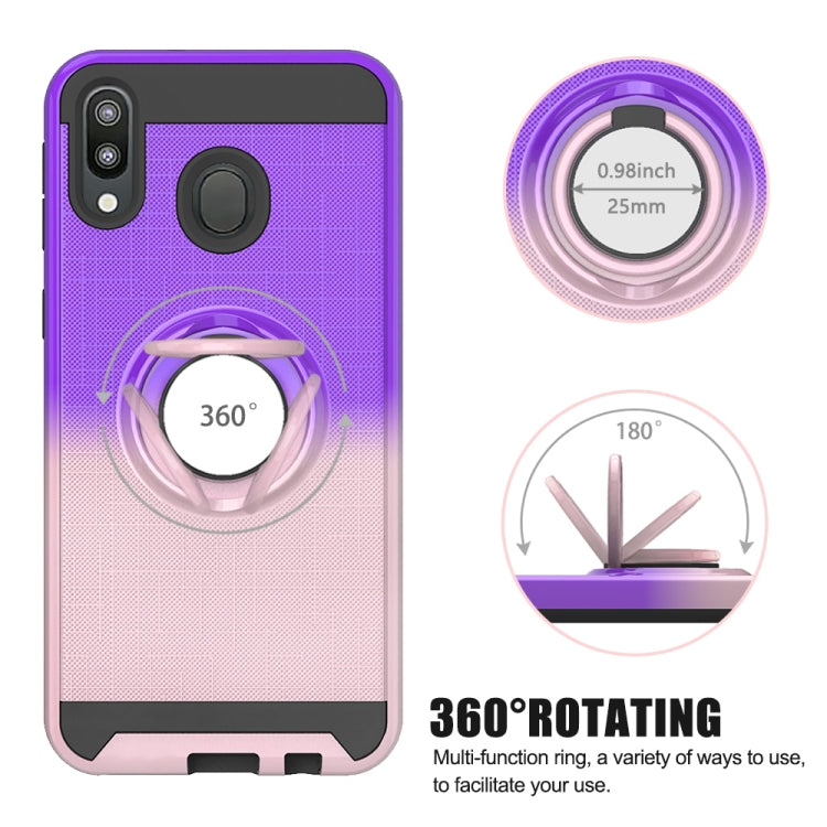 For Galaxy M20 2 In 1 PC + TPU Protective Case with 360 Degrees Rotate Ring Holder