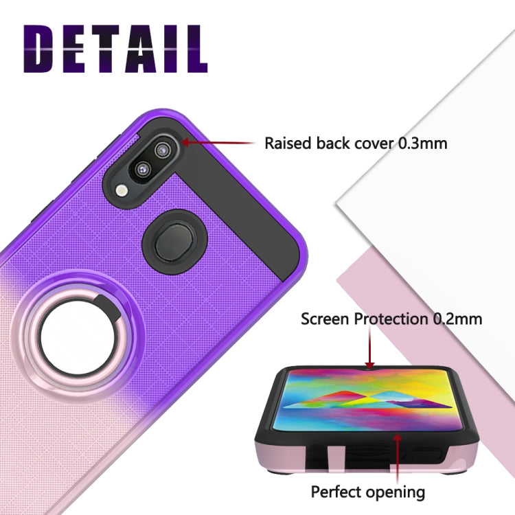 For Galaxy M20 2 In 1 PC + TPU Protective Case with 360 Degrees Rotate Ring Holder