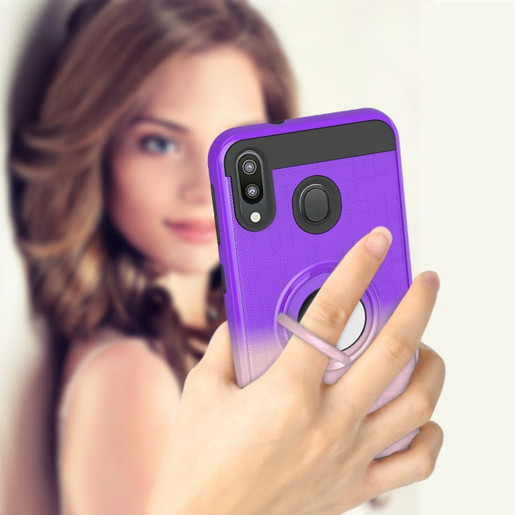 For Galaxy M20 2 In 1 PC + TPU Protective Case with 360 Degrees Rotate Ring Holder