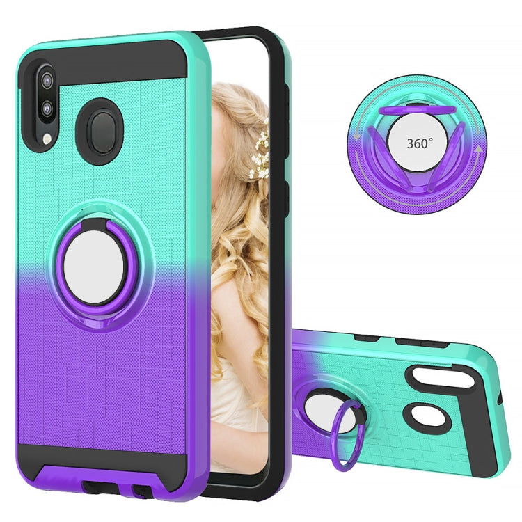 For Galaxy M20 2 In 1 PC + TPU Protective Case with 360 Degrees Rotate Ring Holder