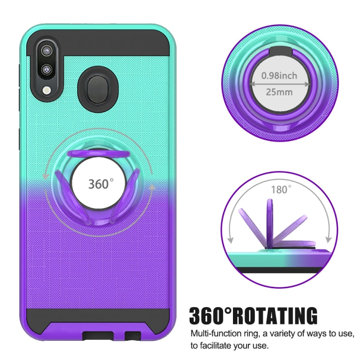 For Galaxy M20 2 In 1 PC + TPU Protective Case with 360 Degrees Rotate Ring Holder