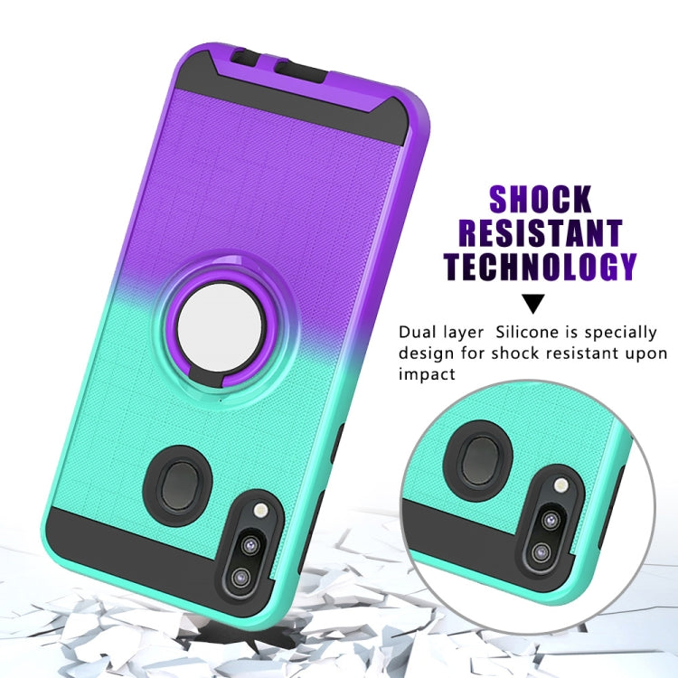 For Galaxy M20 2 In 1 PC + TPU Protective Case with 360 Degrees Rotate Ring Holder