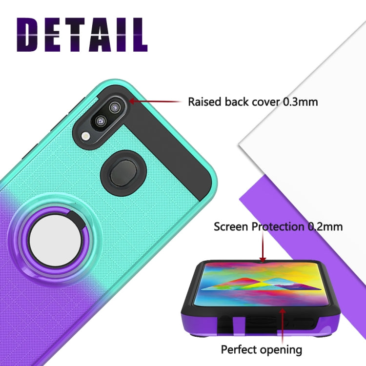 For Galaxy M20 2 In 1 PC + TPU Protective Case with 360 Degrees Rotate Ring Holder