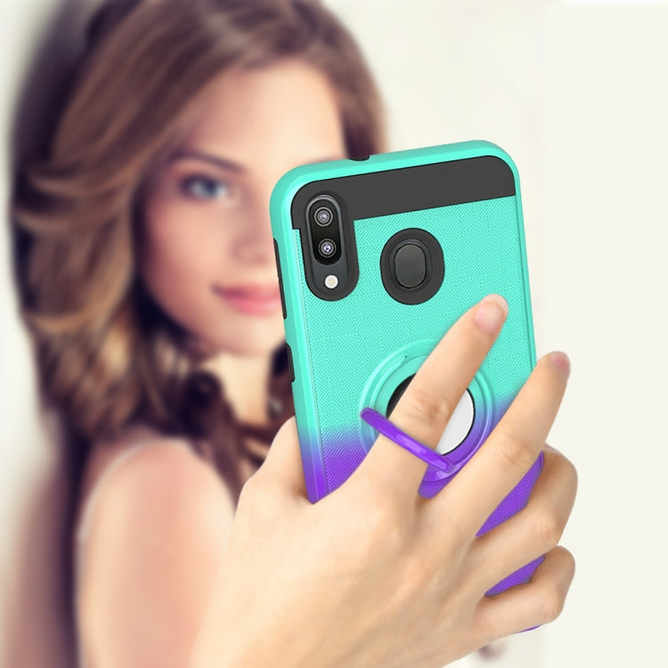 For Galaxy M20 2 In 1 PC + TPU Protective Case with 360 Degrees Rotate Ring Holder
