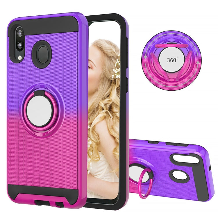 For Galaxy M20 2 In 1 PC + TPU Protective Case with 360 Degrees Rotate Ring Holder