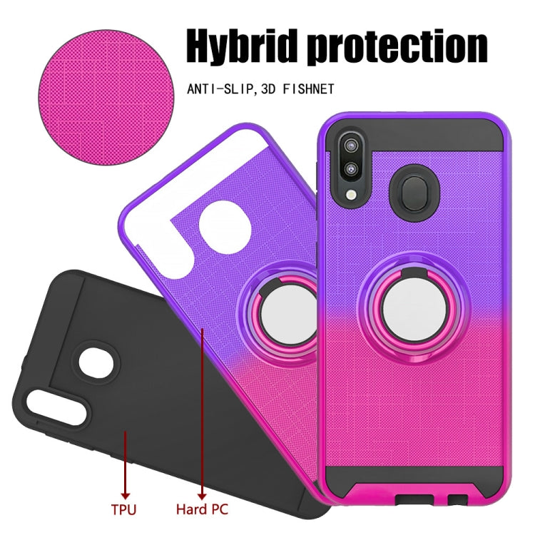 For Galaxy M20 2 In 1 PC + TPU Protective Case with 360 Degrees Rotate Ring Holder