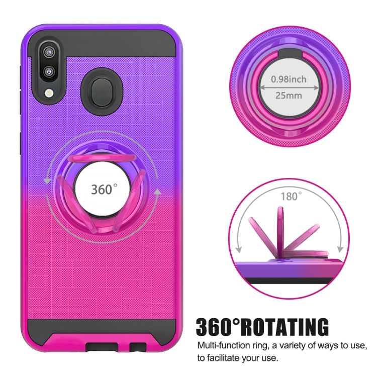 For Galaxy M20 2 In 1 PC + TPU Protective Case with 360 Degrees Rotate Ring Holder