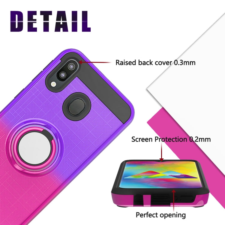 For Galaxy M20 2 In 1 PC + TPU Protective Case with 360 Degrees Rotate Ring Holder