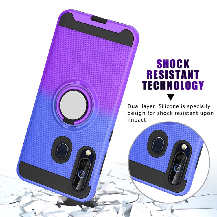 For Galaxy M40 / A60 2 In 1 PC + TPU Protective Case with 360 Degrees Rotate Ring Holder