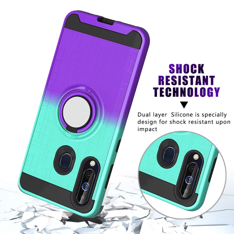 For Galaxy M40 / A60 2 In 1 PC + TPU Protective Case with 360 Degrees Rotate Ring Holder