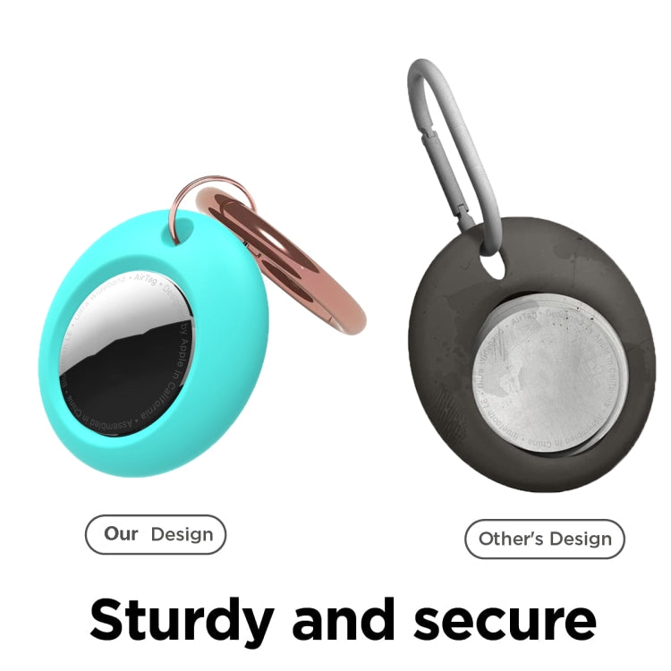 Silicone Shockproof Protective Cover Case with Keychain Ring For AirTag