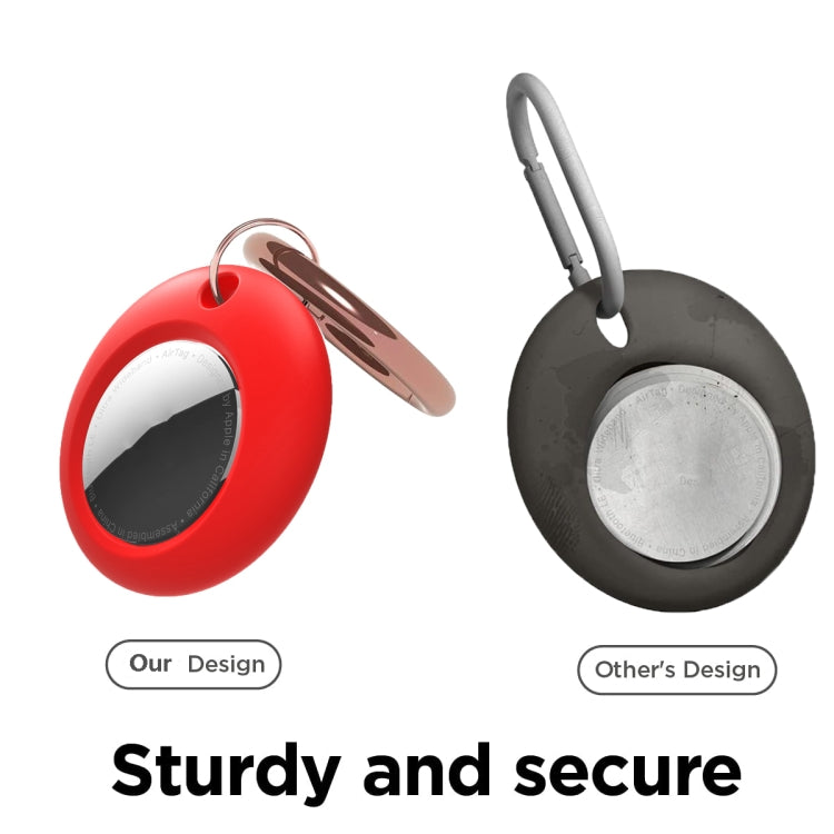 Silicone Shockproof Protective Cover Case with Keychain Ring For AirTag