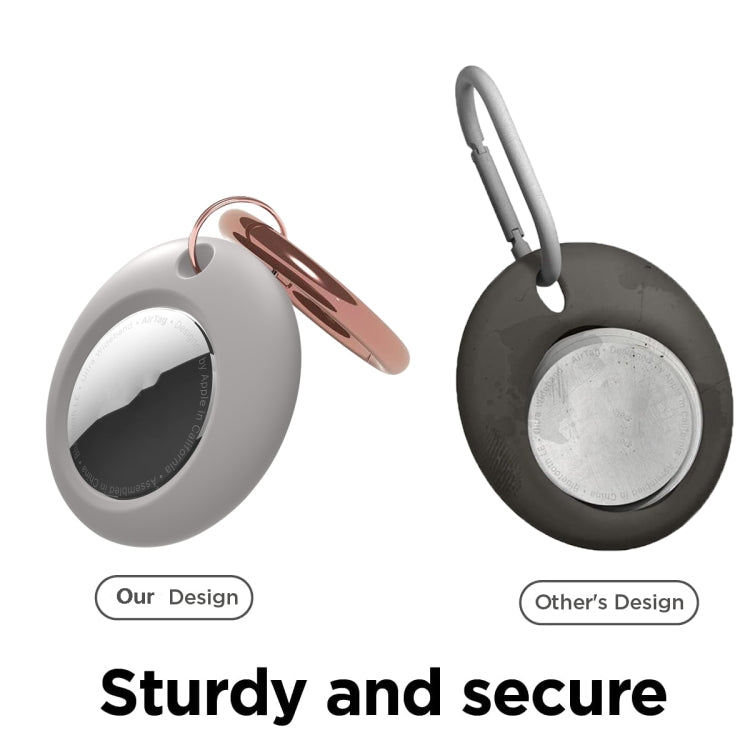 Silicone Shockproof Protective Cover Case with Keychain Ring For AirTag