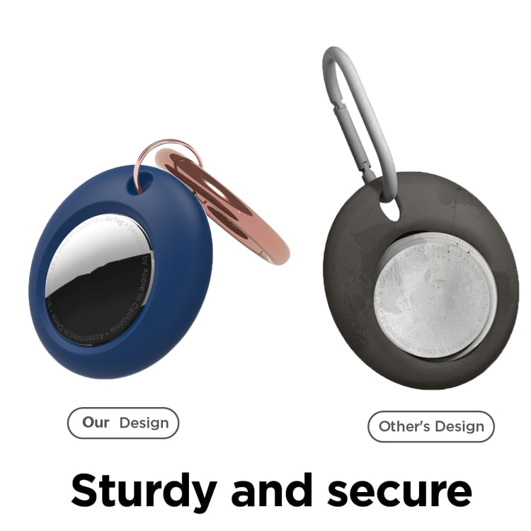 Silicone Shockproof Protective Cover Case with Keychain Ring For AirTag