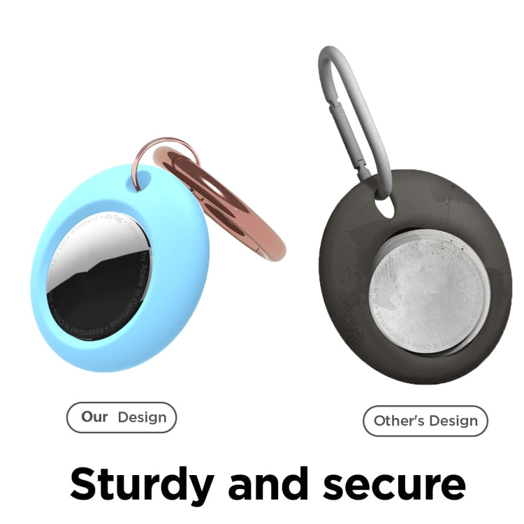 Silicone Shockproof Protective Cover Case with Keychain Ring For AirTag