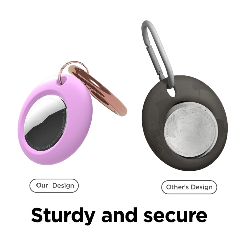 Silicone Shockproof Protective Cover Case with Keychain Ring For AirTag