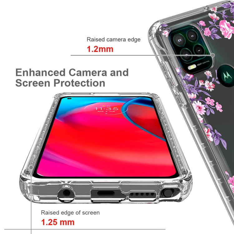 For Motorola Moto G Stylus 5G 2 in 1 High Transparent Painted Shockproof PC + TPU Protective Case