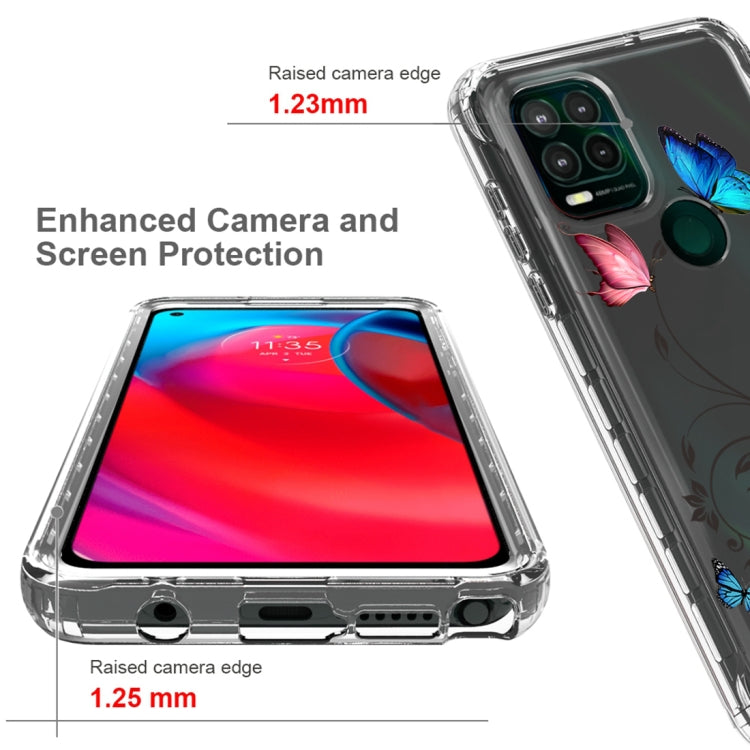 For Motorola Moto G Stylus 5G 2 in 1 High Transparent Painted Shockproof PC + TPU Protective Case