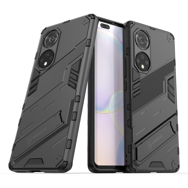 For Honor 50 Pro Punk Armor 2 in 1 PC + TPU Shockproof Case with Invisible Holder
