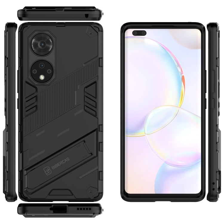 For Honor 50 Pro Punk Armor 2 in 1 PC + TPU Shockproof Case with Invisible Holder