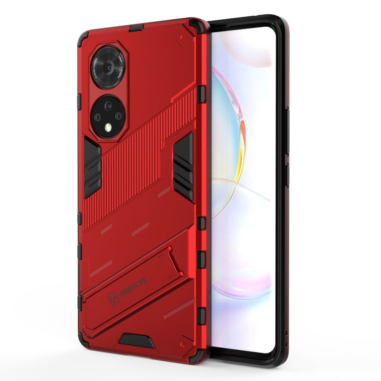 For Honor 50 Pro Punk Armor 2 in 1 PC + TPU Shockproof Case with Invisible Holder