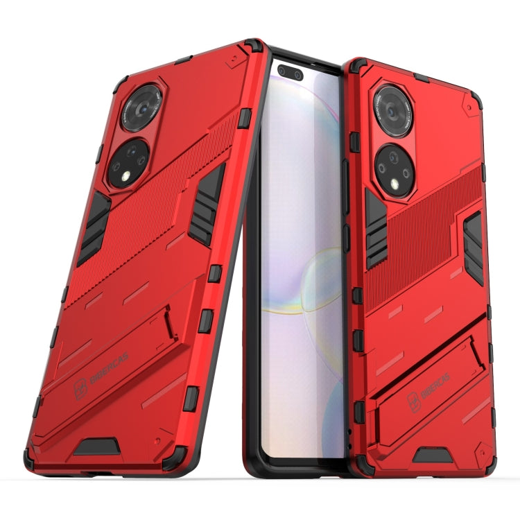 For Honor 50 Pro Punk Armor 2 in 1 PC + TPU Shockproof Case with Invisible Holder