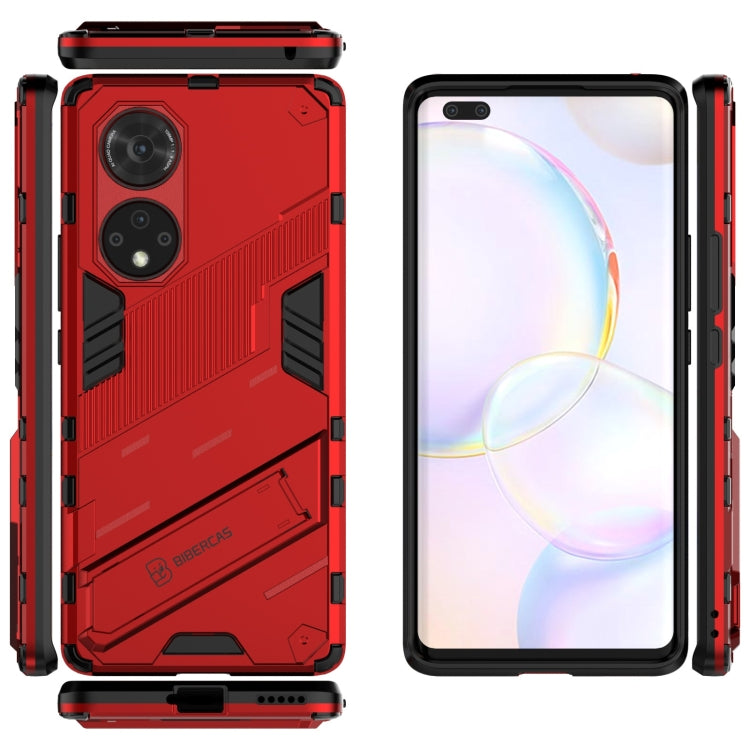 For Honor 50 Pro Punk Armor 2 in 1 PC + TPU Shockproof Case with Invisible Holder