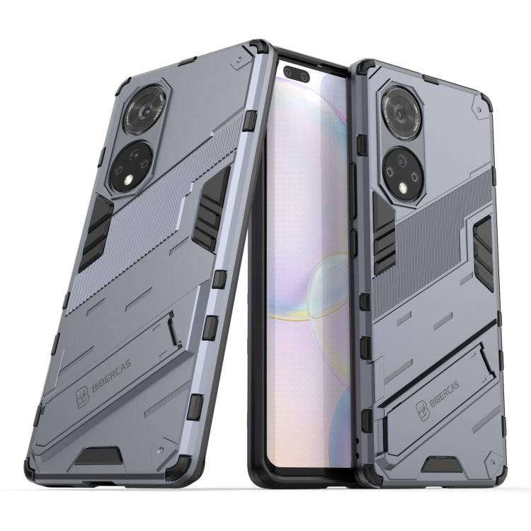 For Honor 50 Pro Punk Armor 2 in 1 PC + TPU Shockproof Case with Invisible Holder
