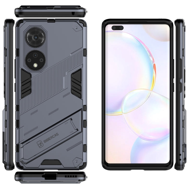 For Honor 50 Pro Punk Armor 2 in 1 PC + TPU Shockproof Case with Invisible Holder