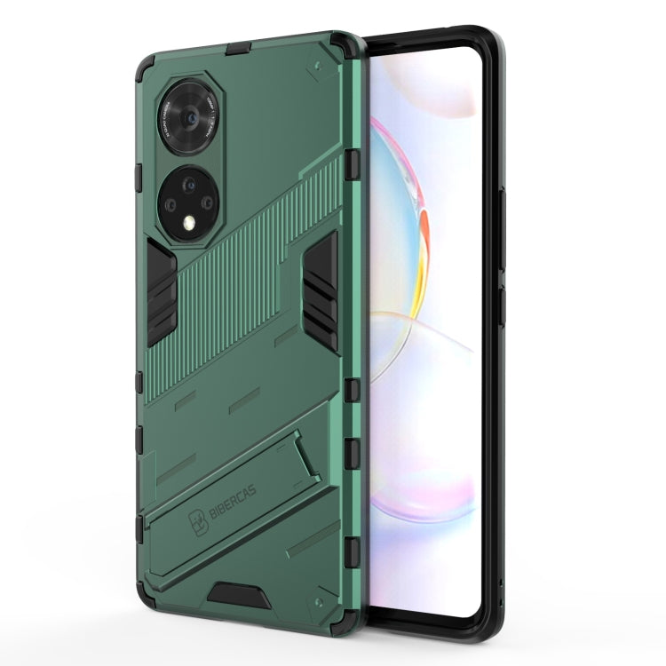 For Honor 50 Pro Punk Armor 2 in 1 PC + TPU Shockproof Case with Invisible Holder