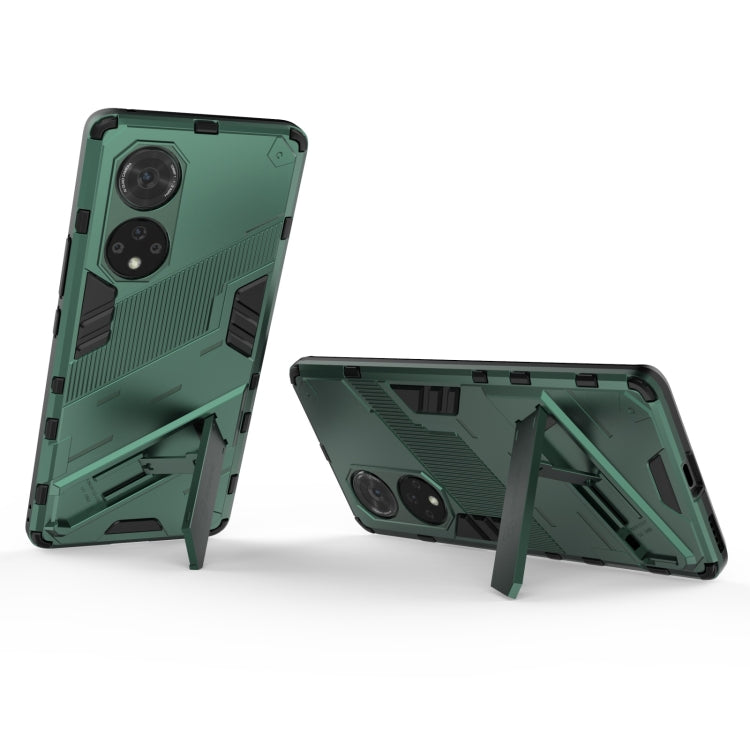 For Honor 50 Pro Punk Armor 2 in 1 PC + TPU Shockproof Case with Invisible Holder