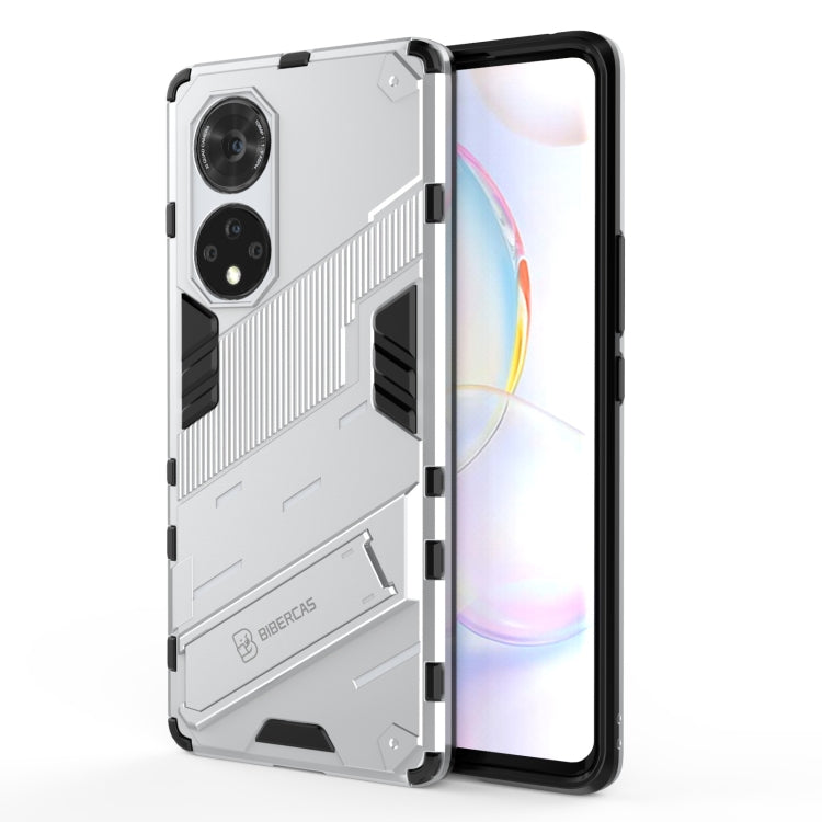 For Honor 50 Pro Punk Armor 2 in 1 PC + TPU Shockproof Case with Invisible Holder