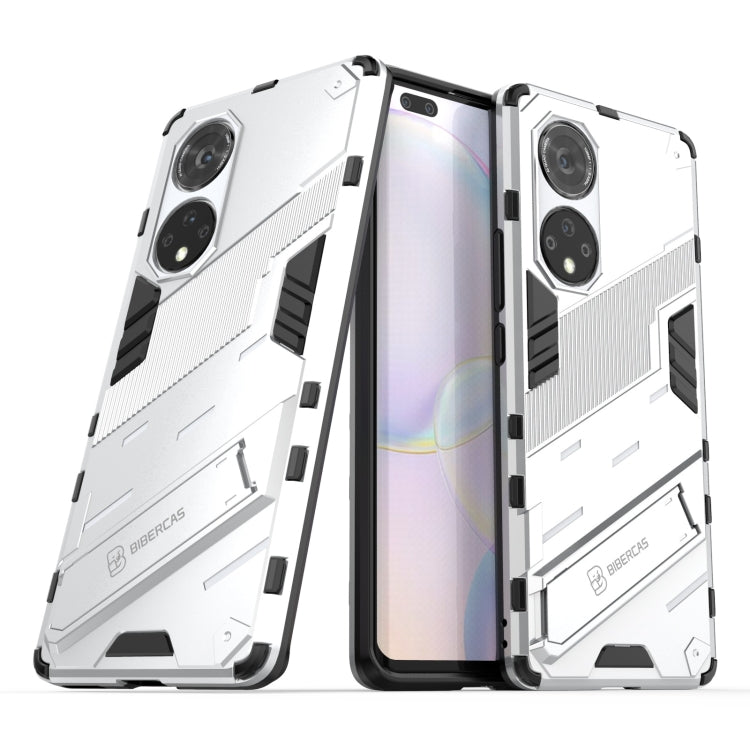 For Honor 50 Pro Punk Armor 2 in 1 PC + TPU Shockproof Case with Invisible Holder