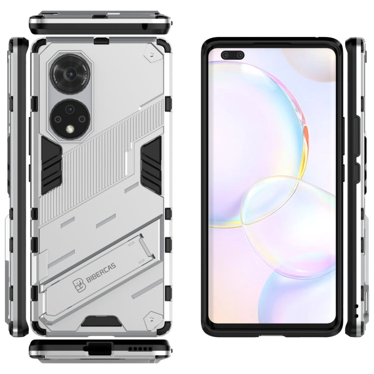 For Honor 50 Pro Punk Armor 2 in 1 PC + TPU Shockproof Case with Invisible Holder