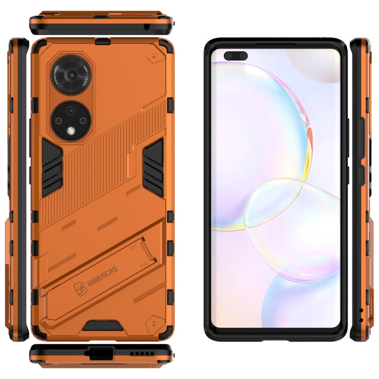 For Honor 50 Pro Punk Armor 2 in 1 PC + TPU Shockproof Case with Invisible Holder