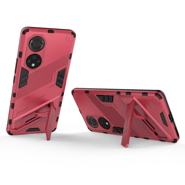 For Honor 50 Pro Punk Armor 2 in 1 PC + TPU Shockproof Case with Invisible Holder