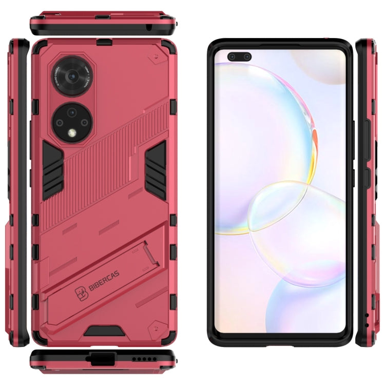 For Honor 50 Pro Punk Armor 2 in 1 PC + TPU Shockproof Case with Invisible Holder
