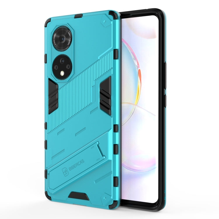 For Honor 50 Pro Punk Armor 2 in 1 PC + TPU Shockproof Case with Invisible Holder