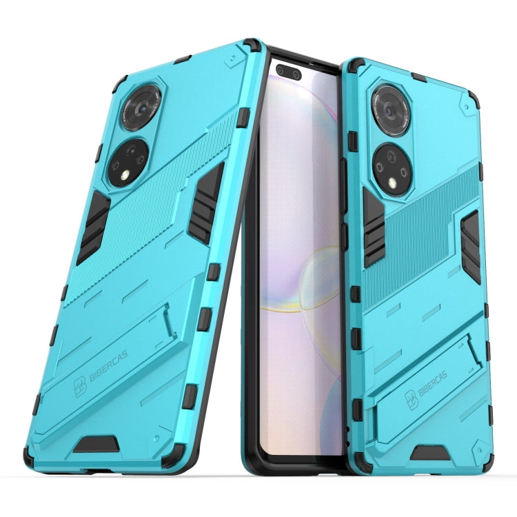 For Honor 50 Pro Punk Armor 2 in 1 PC + TPU Shockproof Case with Invisible Holder