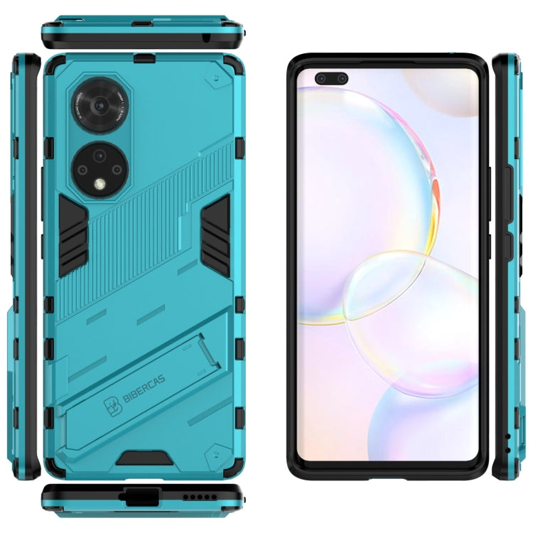 For Honor 50 Pro Punk Armor 2 in 1 PC + TPU Shockproof Case with Invisible Holder