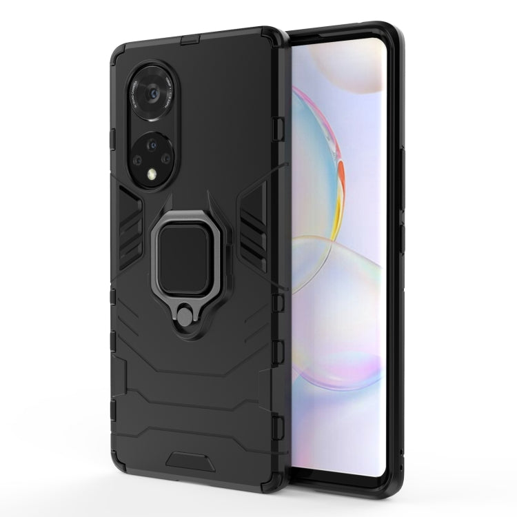 For Honor 50 Pro PC + TPU Shockproof Protective Case with Magnetic Ring Holder