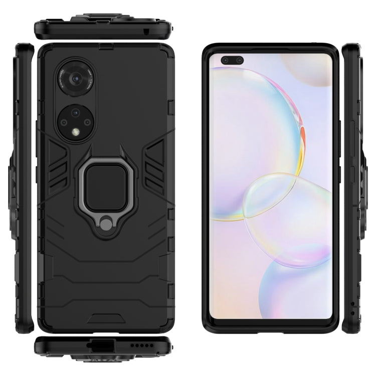 For Honor 50 Pro PC + TPU Shockproof Protective Case with Magnetic Ring Holder
