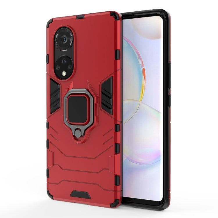 For Honor 50 Pro PC + TPU Shockproof Protective Case with Magnetic Ring Holder